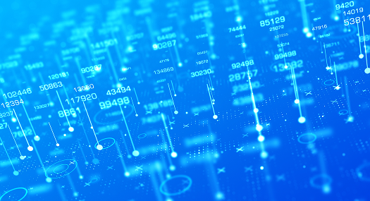 Abstract financial data and numeric visualization